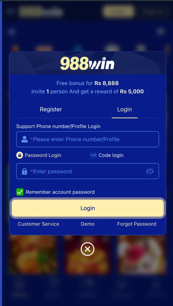 988win login
